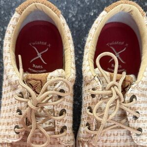 Twisted X Kids Sneakers - Tan and Red
